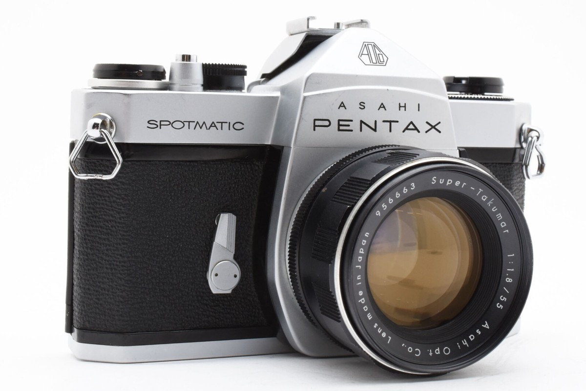 Pentax Spotmatic SP Silver Film Camera Super Takumar 55mm f