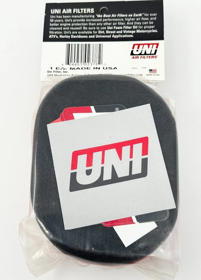 KAWASAKI KLR650 KLR 650 1987-2024 UNI Foam Air Filter 11013-1152 - Made In USA - Image 3 of 3