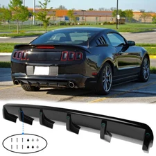 For Ford Mustang S197 2004-2017 Rear Bumper Diffuser 6 Fins Spoiler Lip Gloss