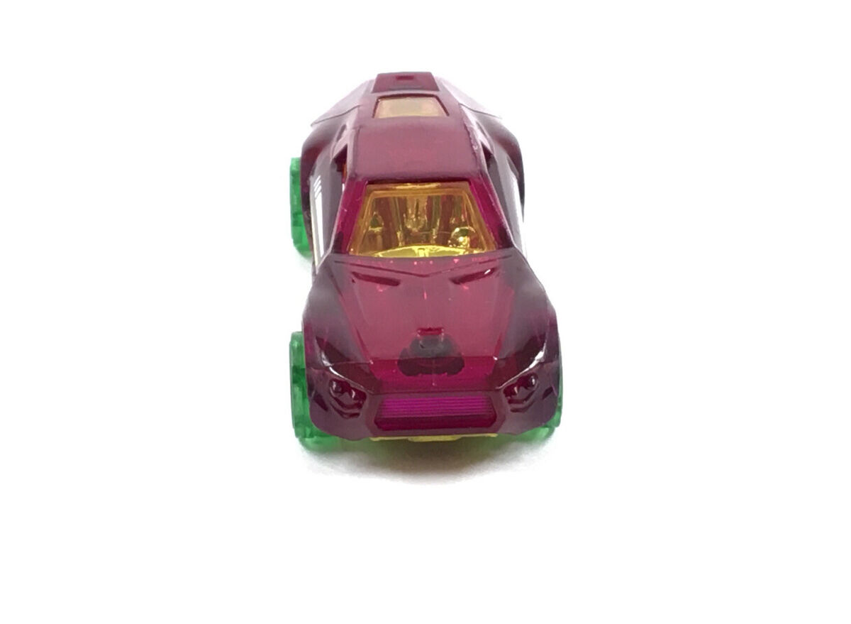 Hot Wheels Bullet Proof Mattel 2015 Toy Car Pink With Green Wheels