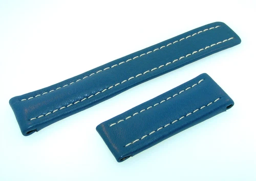 BREITLING BAND UTC 18MM 18/18 100/48 CALF BLUE STRAP BAND UTC-11