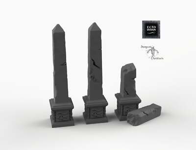 Egyptian Obelisks - 15mm 28mm 32mm 42mm Empire of Scorching Sands Wargaming Terr