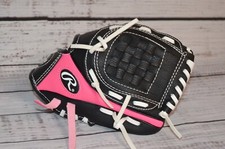 Rawlings Tee Ball Baseball Glove PL95PB Pink and Black. Player Series EUC