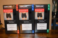 Kirkland Signature Men's 4 Stretch Comfort Fit Cotton Boxer Briefs M/LG/XL