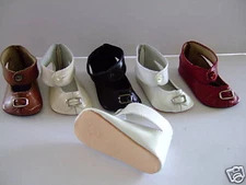 LEATHER SHOES size 12 (8.2 cm) for modern and antique DOLL - DOLL SHOES 