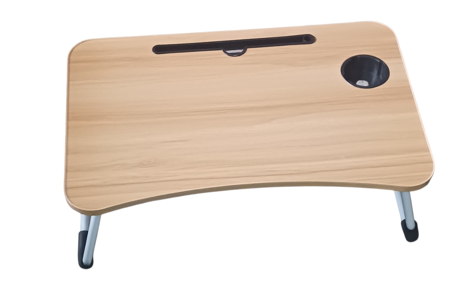 Laptop Bed Desk, Foldable Laptop Lap Desk Tray Table with USB Charge Port, Black