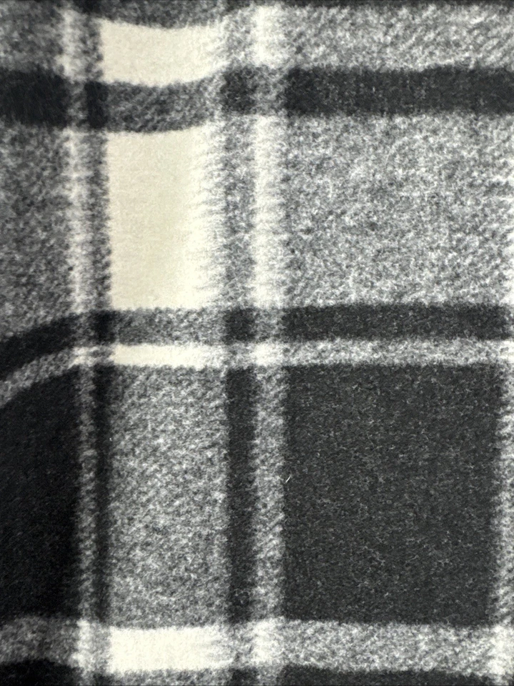 Chaqueta a Cuadros H&M Abotonada Negra Blanca Franela Para Hombre Pequeña Cazadora Botón Delantero Foto 3 de 4