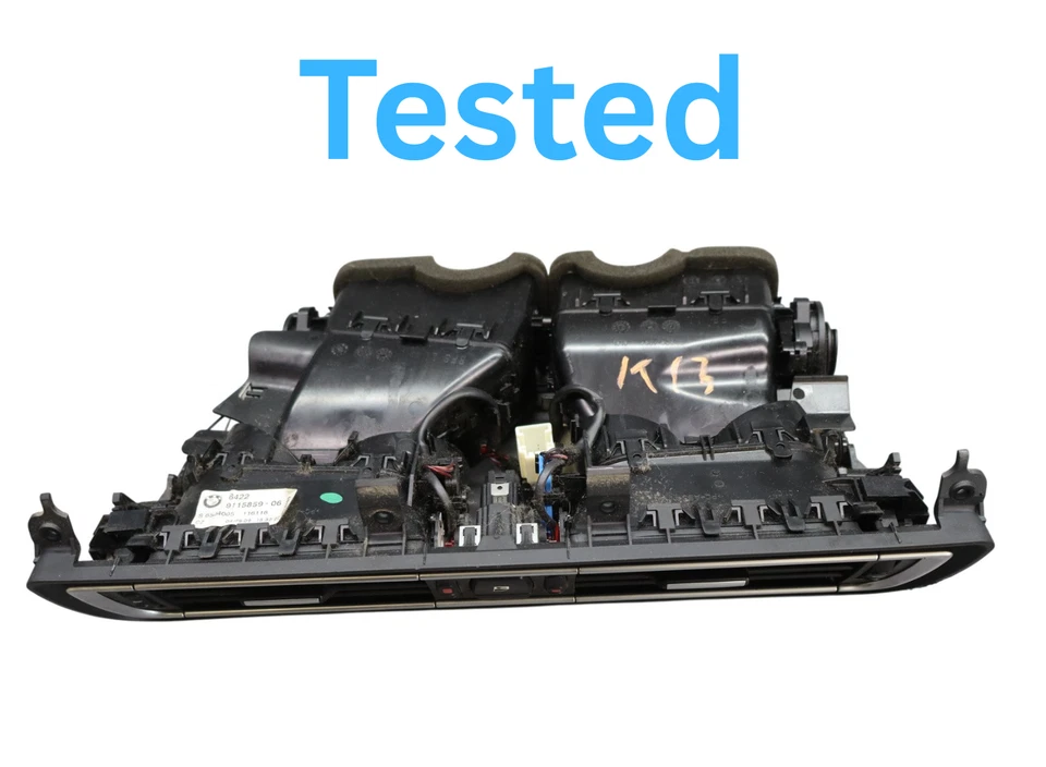 09-15 BMW 740i 750i 750Li tablero central delantero HVAC AC rejilla de ventilación de aire fabricante original Foto 3 de 4