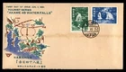 Mayfairstamps Japan 1951 Akame 48 Waterfalls Dual Frank First Day Cover aax_7326