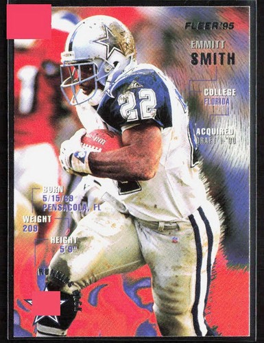 Emmitt Smith #100 1995 Fleer card