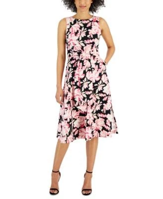 Anne Klein Womens Printed Tie-Front Slee 91308661345 LARGE RT $139.0