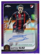 2025 Topps Chrome MLS Bartosz Slisz Purple Wave Refractor Auto Autograph /75