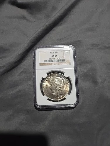 1925 Peace Silver Dollar NGC MS 64