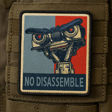 No Disassemble Printed Morale Patch - 3 Inch X 4 Inch, Hook & Loop Back
