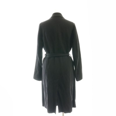 Dries Van Noten Belted Coat Long Wool Blend 36 Black KO Used Dries Van Noten Belted Coat Long Wool Blend 36 Black KO Used