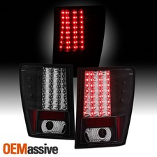 Fits Black 2007-2010 Jeep Grand Cherokee Led Tail Lights Pair Leftright 07-10