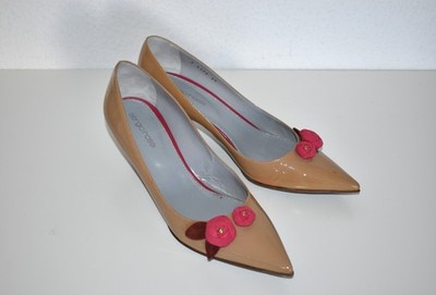SERGIO ROSSI * elegante PUMPS - Lackleder Beige Gr. 39