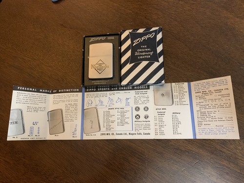 Niagara Falls Zippo Pre-1956 UNFIRED Patented 1950 Noranda Copper Employee Gift - Picture 6 of 24