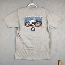 Vintage Washington DC BMW Riders Shirt Mens Medium Gray Biker Graphic Logo