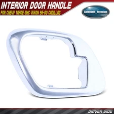 Left Driver Side Chrome Interior Door Handle Bezel for Chevy Tahoe 1996-2000 GMC