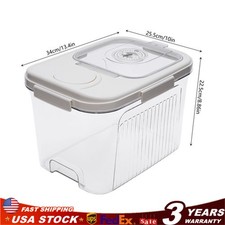 10kg Large Rice Storage Container Food Flour Airtight Box Rice Dispenser W/ Cup