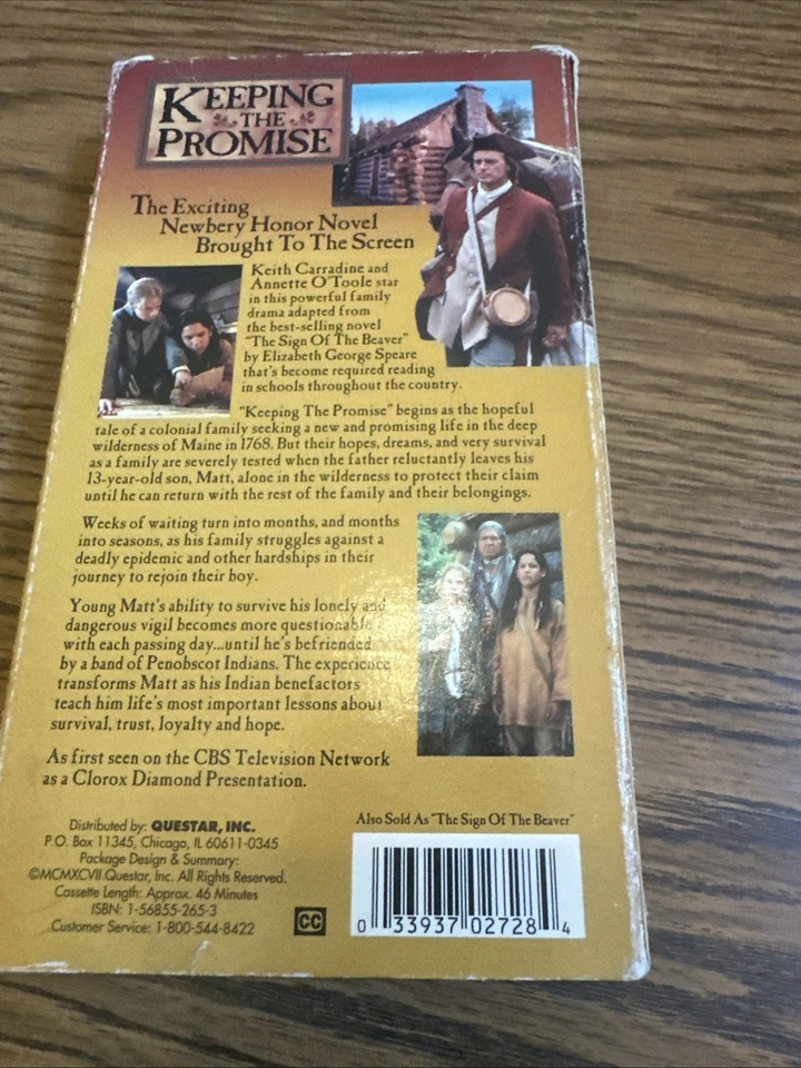 Keeping The Promise (VHS, 1997, Questar) - Image 2 of 2