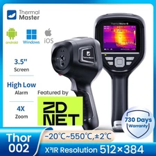 Thor002 Thermal Imaging Camera 512*384 Resolution 550°C Laser LED Support 3.5" Screen