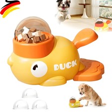 Interaktiver Hundespielzeug Futterspender mit Entenform und adjustablem Slow Fee