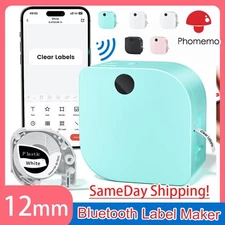 Label Maker Machine with Tape Phomemo Label Maker P12 Mini Portable Bluetooth