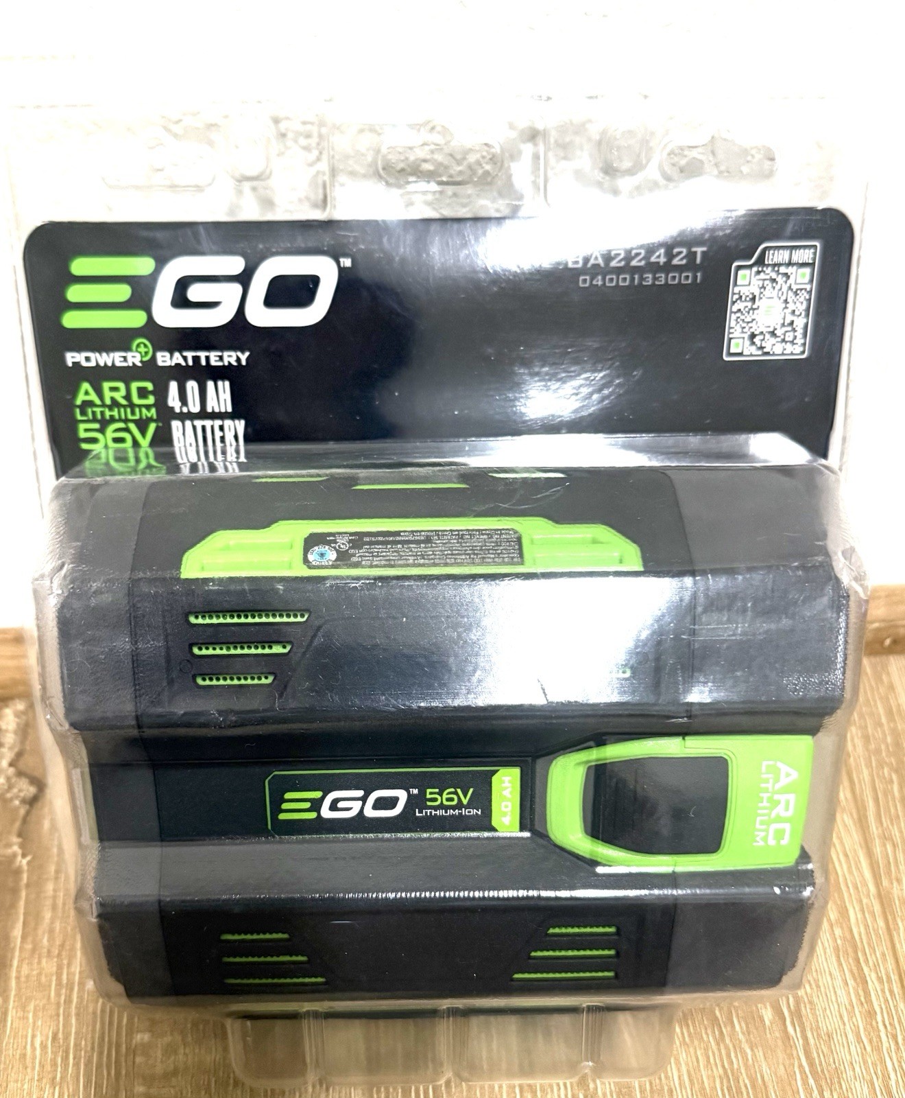 EGO Power+ BA2242T 56-Volt 4.0Ah Upgraded Fuel Gauge Battery, Green AUTHENTIC