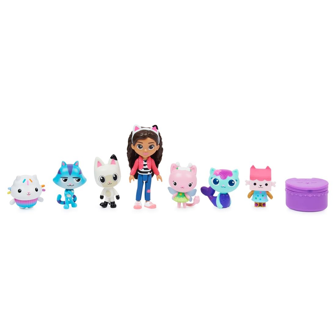 Gabby's Dollhouse Deluxe 7 Figures Set MerCat Cakey Catrat Fairy