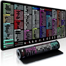 Excel Cheat Sheet Desk Pad with 231 Shortcuts & Formulas |2025 Edition