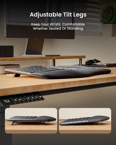 ProtoArc Backlit Wireless Split Keyboard, EK01 Plus, Bluetooth or USB S7 - Picture 5 of 7