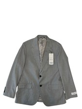 Haggar Mens Classic fit Sport Coat Blazer 40 S Grey Check