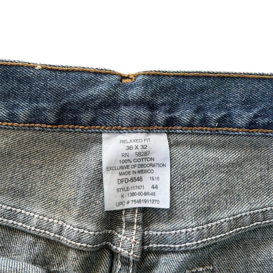 Pantalones de mezclilla para hombre Faded Glory calce relajado rectos azul talla 36x32 Foto 4 de 4