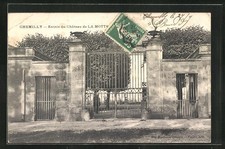 Old postcard Chemilly, Entree du Chateau de la Motte