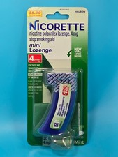 Nicorette 4 mg Mini Nicotine Lozenges to Quit Smoking Mint Flavored Stop Smoking