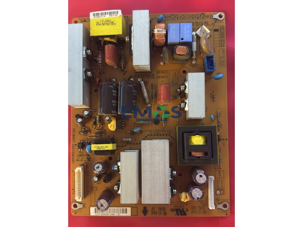 EAY58582801 POWER SUPPLY FOR LG 32LH3000-ZA.BEKULJP (EAX55176301/12)