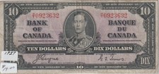 CANADA 1937 TEN DOLLAR BANK NOTE