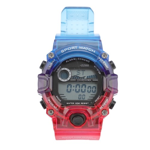 Reloj Digital Luminoso Redondo A Prueba de Agua Multifunción Cuenta Regresiva Electrónico FFW - Imagen 18 de 24