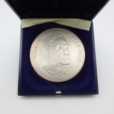 1972 Panama Simon Bolivar 20 Balboas Panama Sterling Silver Coin