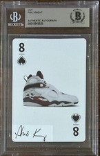 PHIL KNIGHT NIKE SIGNED AIR JORDAN SHOE CARD CUT BAS BECKETT AUTOGRAPH MICHAEL