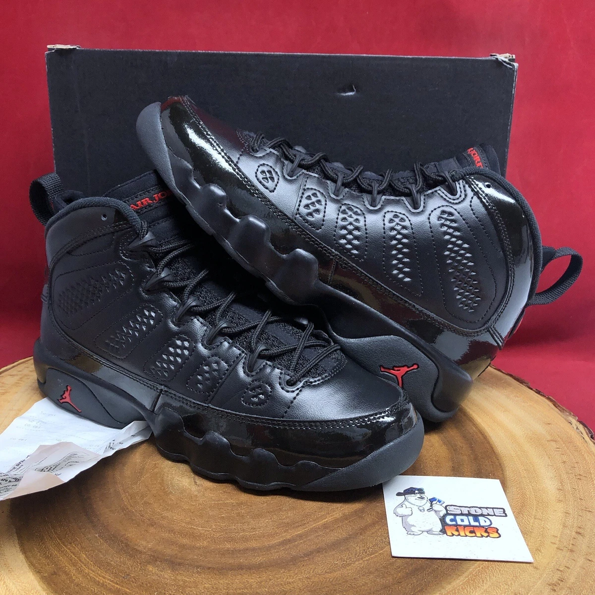 Nike Air Jordan 9 Retro BG Bred Black Red 302359 014 Size 5.5Y