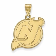 10k Gold NHL New Jersey Devils Large Pendant