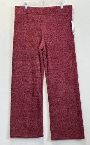 NWT Steve Madden Women’s Size Large Burgundy Soft Knit Fuzzy Fleece Sweat Pants
