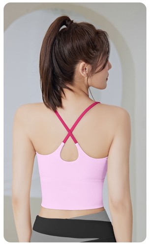 Womens Bra Fitness Yoga Sports Bra with Chest Pad Vest Top Underwear Beauty Back - Picture 17 of 38