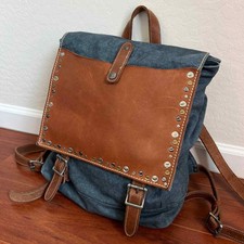 Old Trend Modern Vintage Backpack Leather Chambray Studs Cowgirl Boho Western