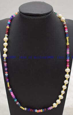 Echte 2x4mm Multicolor Jade Rondelle Edelstein Perlen White Pearl Halskette