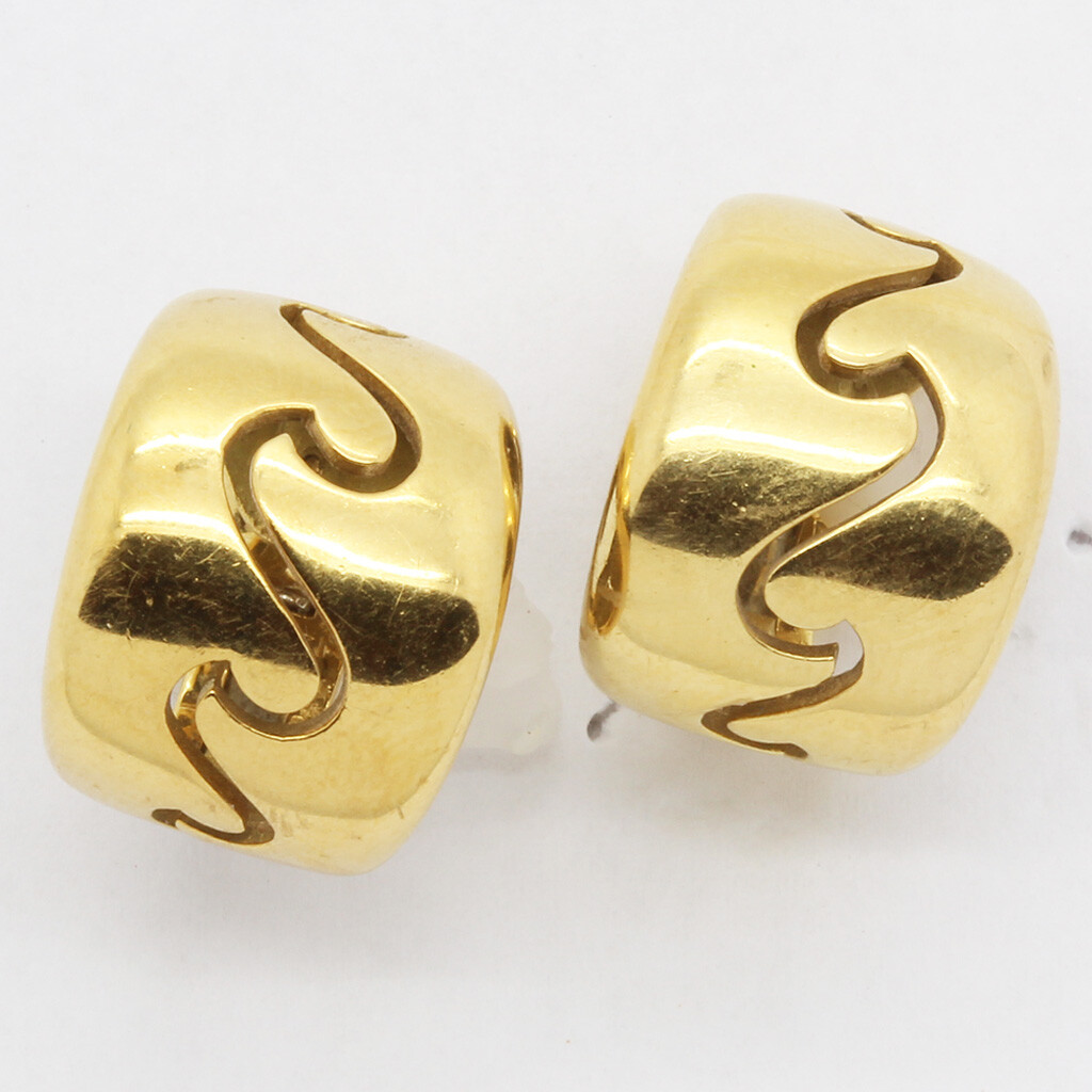 VCA Van Cleef and Arpels Earrings Hoop Ear Clips 18k … Gem