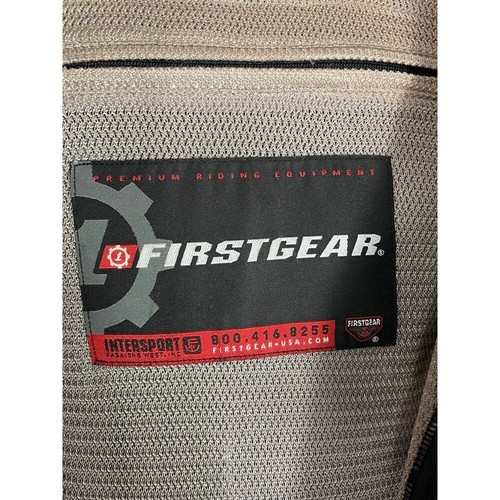 FirstGear Men's 2XL Black Mesh Motorcycle Jacket Armor Vented Riding Gear Paded - Picture 4 of 16